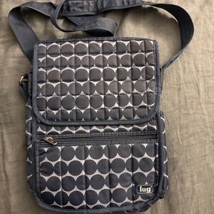 LUG quilted Blue side pouch bag